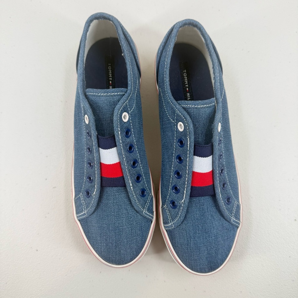 Tommy Hilfiger Women Balie 2 Slip-On Platform Sneaker in Denim-Like Medium blue